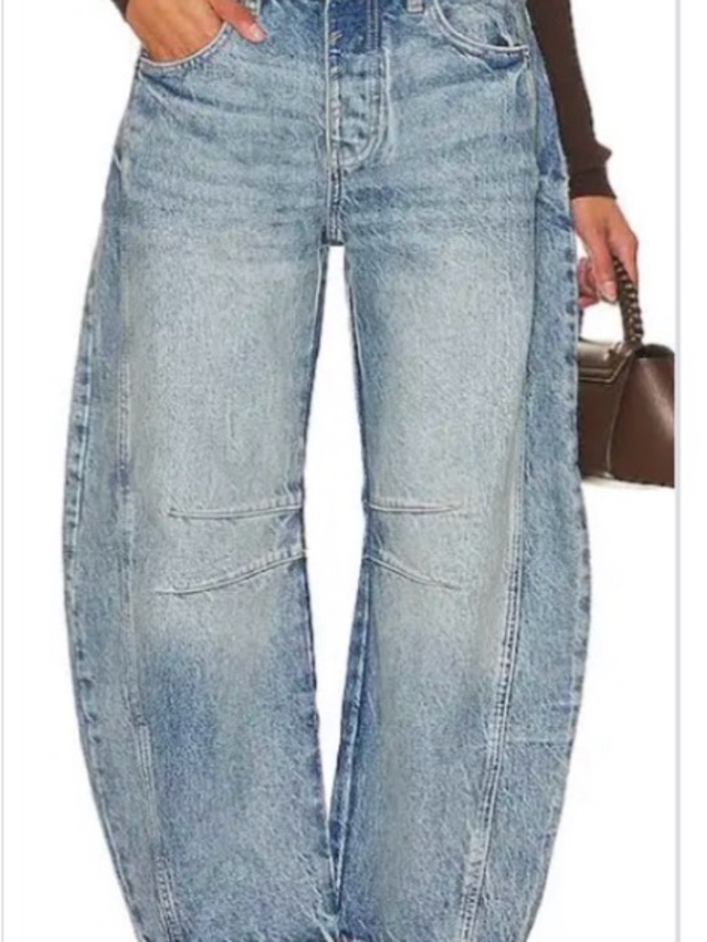 Free People We the Free Good Luck barrel jeans sz 27 - Picture 2 of 10